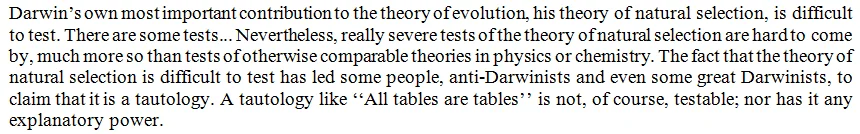 Is natural selection a scientific theory or a metaphysical proposition?