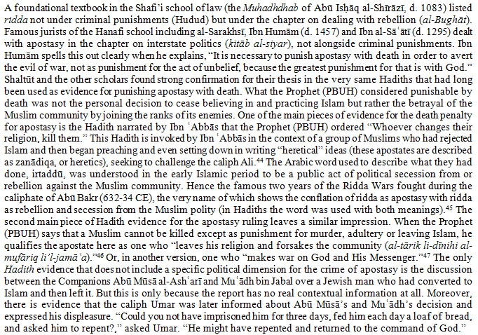 Does Islam prescribe a ḥadd (fixed penalty) for apostasy?