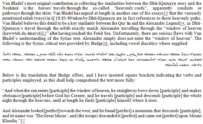 Did Prophet Muḥammad plagiarize the account of Ḏū al-Qarnayn from The Syriac Alexander Legend?