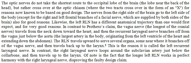 Does the recurrent laryngeal nerve refute intelligent design? Is it evidence that humans evolved from fish?
