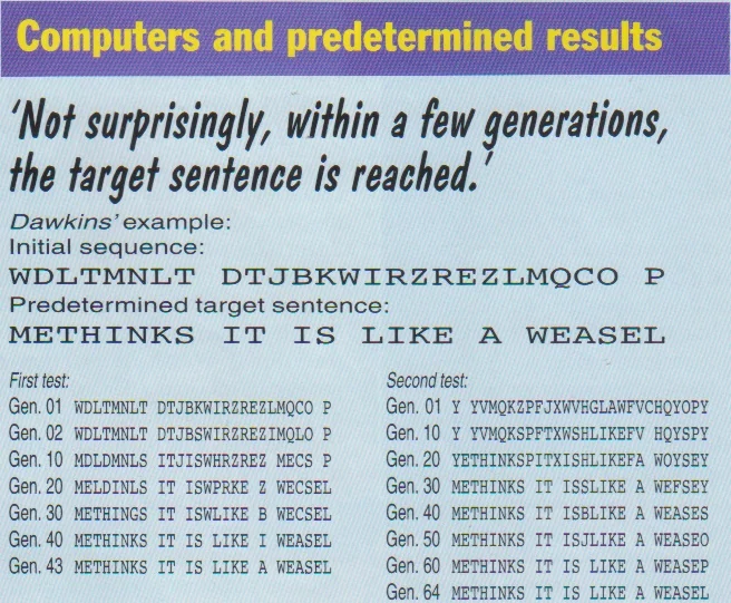 What about Richard Dawkins’ project to explain the accidental appearance of the genetic code?