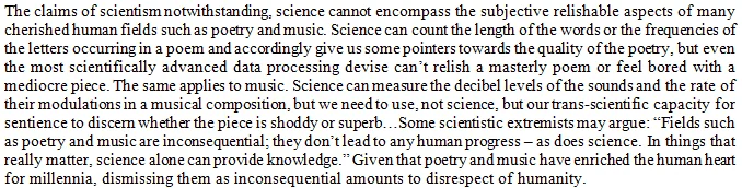 Is science capable of answering all questions?