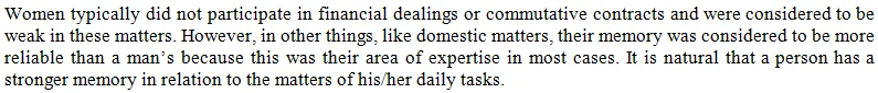 Why is a woman’s testimony considered equal to half that of a man’s in Islam?