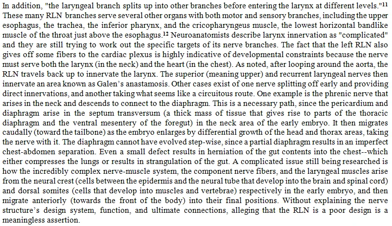 Does the recurrent laryngeal nerve refute intelligent design? Is it evidence that humans evolved from fish?