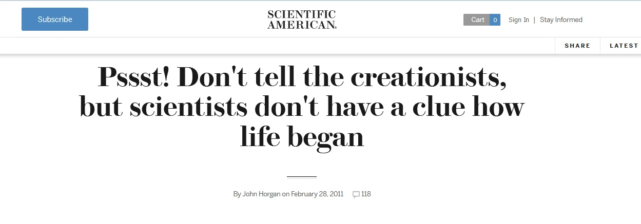 How did life on earth begin?
