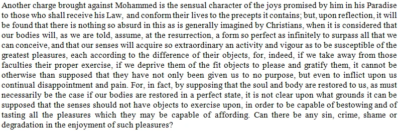 Why does Islam offer a heaven with sensual pleasures?