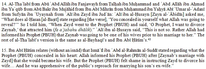 Did the Prophet (PBUH) order Zayd to divorce Zaynab bint Jaḥsh because he was enamored of her beauty?